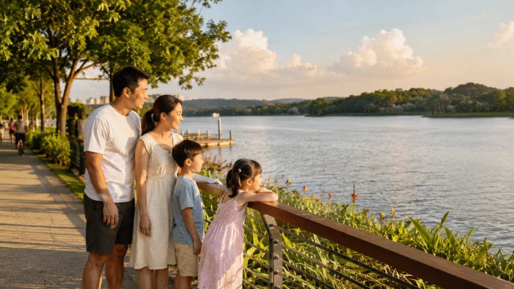 Family outing at Lower Seletar Reservoir Park