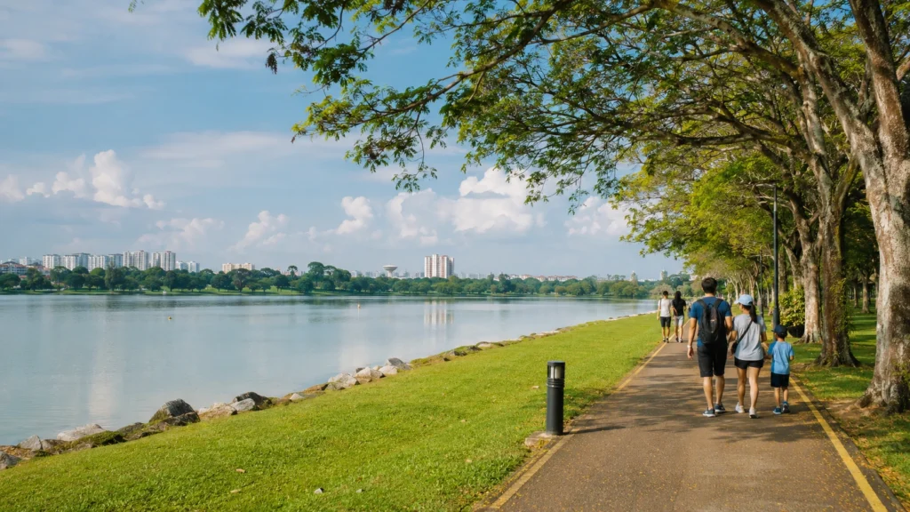 Lower Seletar Reservoir waterfront walk in Yishun Singapore
