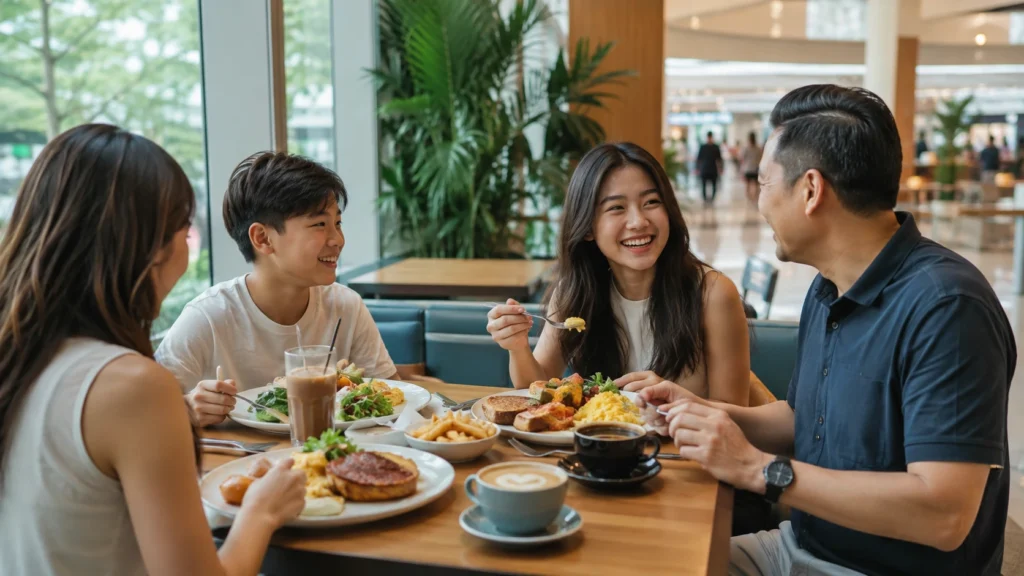 Brunch and coffee at a cafe in Junction Nine Yishun