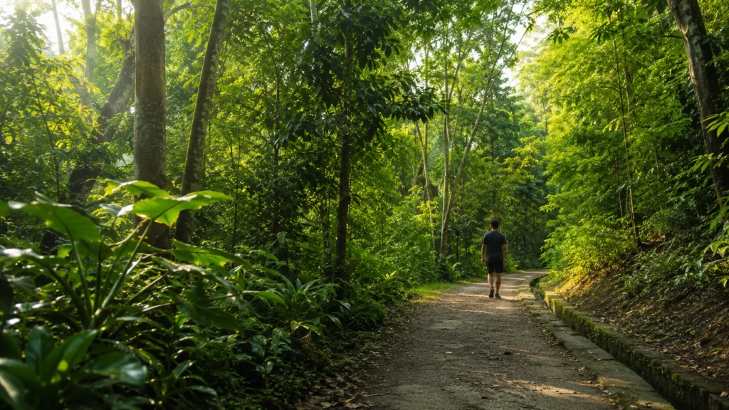 Yishun Nature Park walking trail and greenery in Singapore