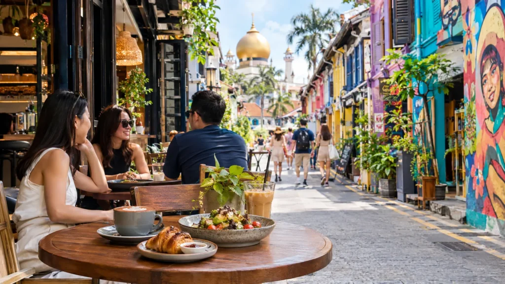 Cafe and food scene near Haji Lane in Kampong Glam Singapore