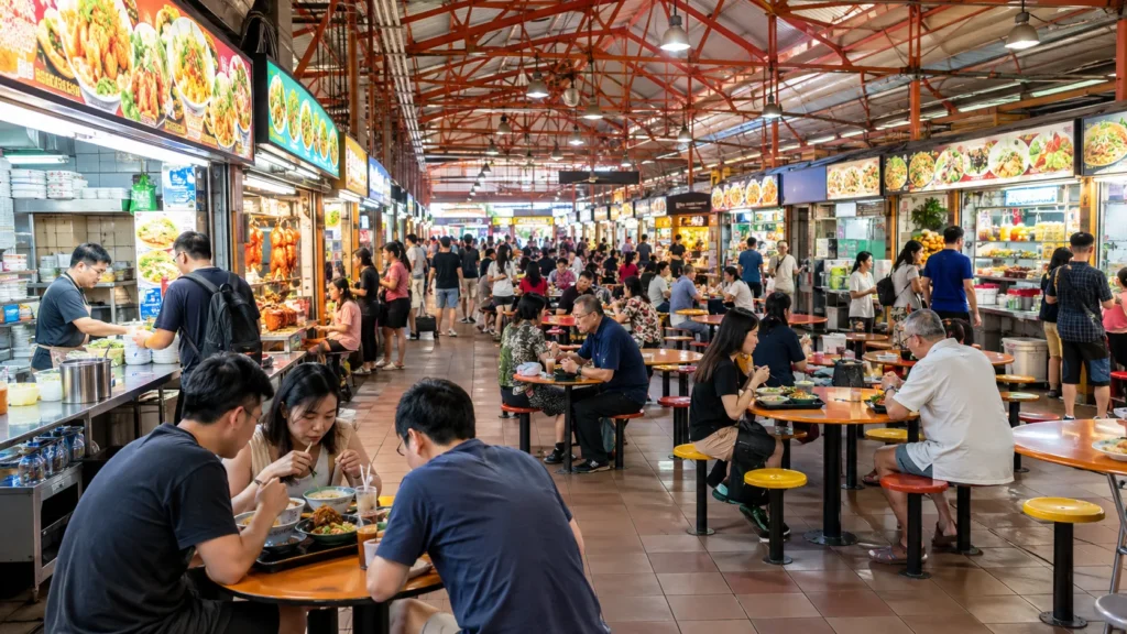Maxwell Food Centre near Maxwell MRT Singapore