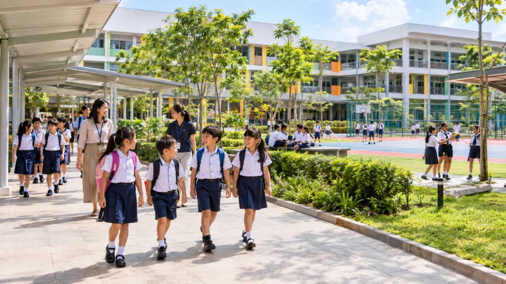 Singapore primary school campus and learning environment