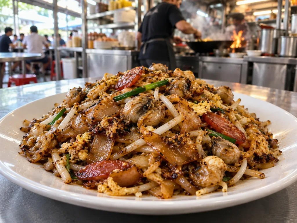 Char kway teow at Old Airport Road Food Centre Singapore