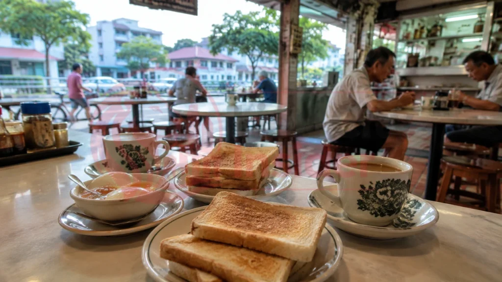 Bedok Breakfast Guide with kaya toast, kopi and local breakfast food