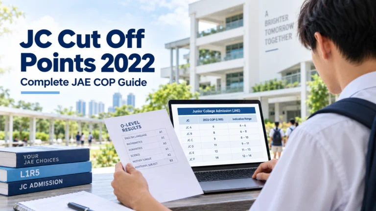 JC cut off points 2022 JAE COP guide for Singapore junior colleges