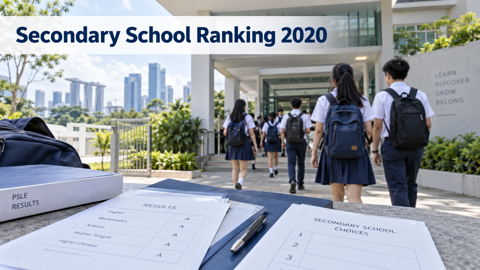 Secondary School Ranking 2020 Singapore schools by PSLE COP