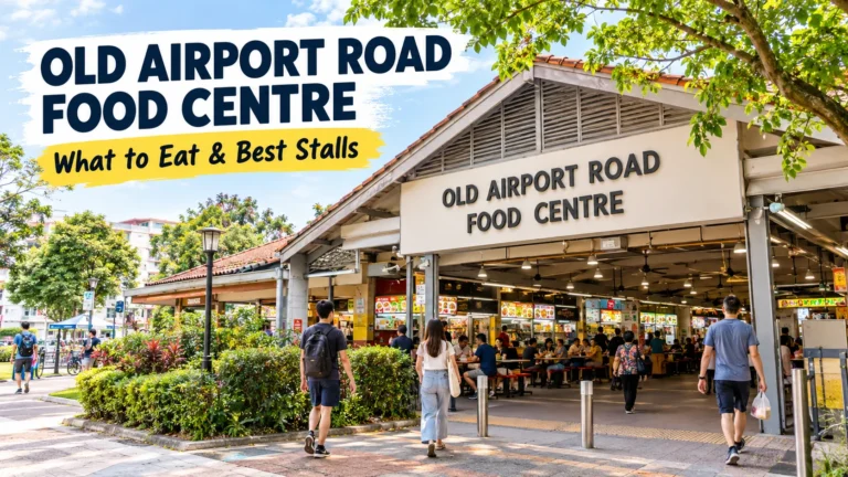 Old Airport Road Food Centre Singapore exterior and hawker stalls