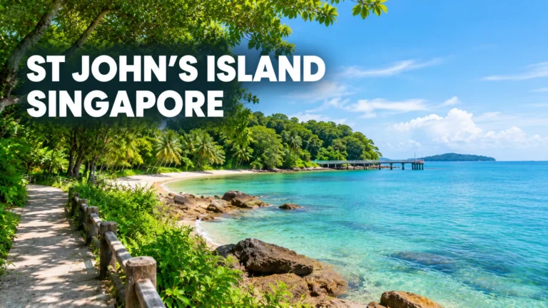 St John’s Island Singapore with tropical greenery and peaceful coastal scenery
